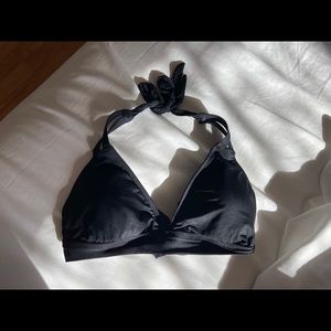 black bikini halter top